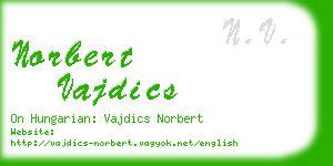 norbert vajdics business card